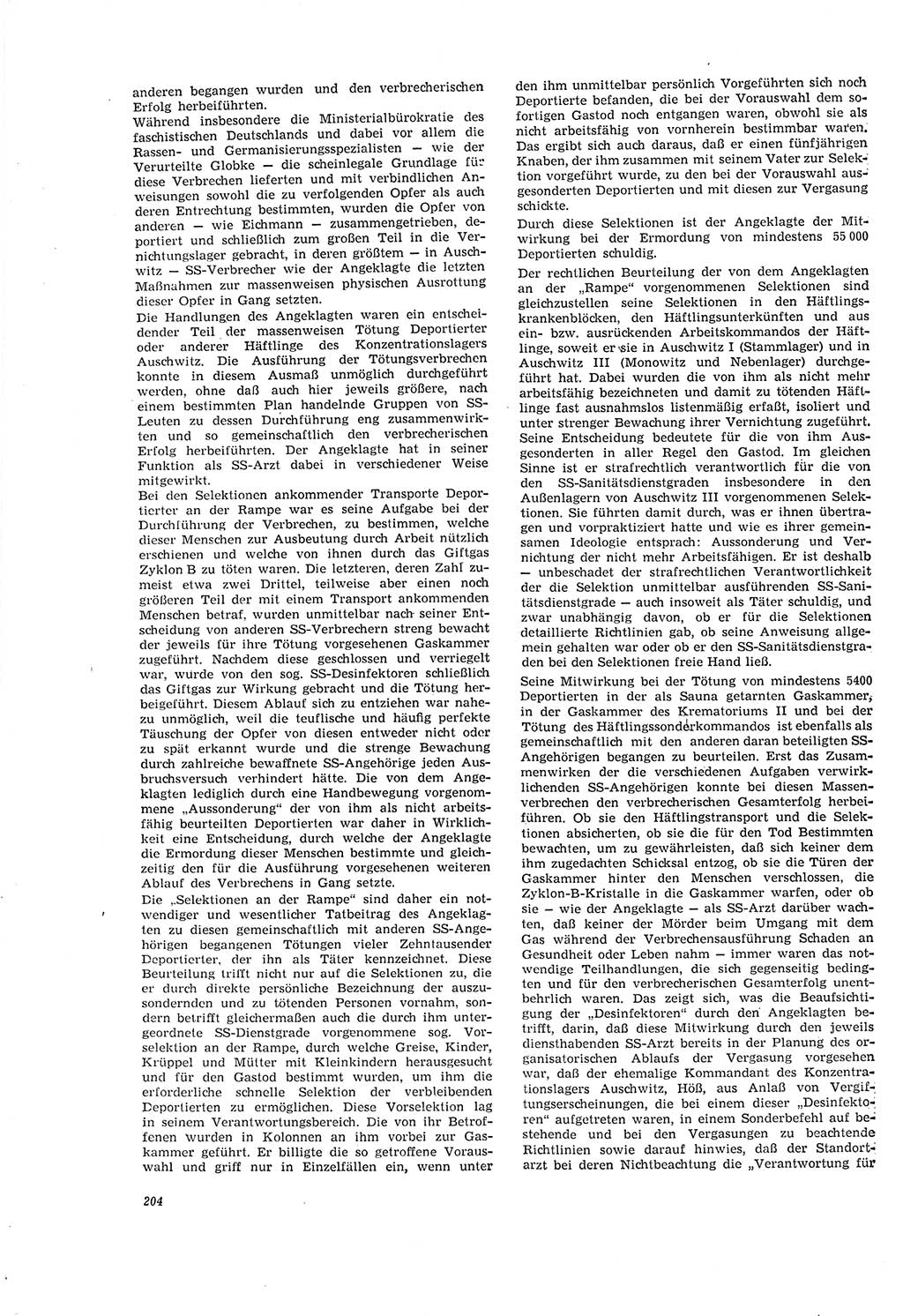 Neue Justiz (NJ), Zeitschrift für Recht und Rechtswissenschaft [Deutsche Demokratische Republik (DDR)], 20. Jahrgang 1966, Seite 204 (NJ DDR 1966, S. 204)