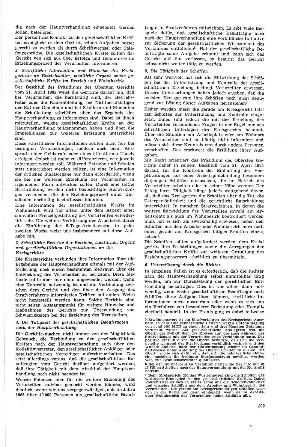 Neue Justiz (NJ), Zeitschrift für Recht und Rechtswissenschaft [Deutsche Demokratische Republik (DDR)], 20. Jahrgang 1966, Seite 209 (NJ DDR 1966, S. 209)