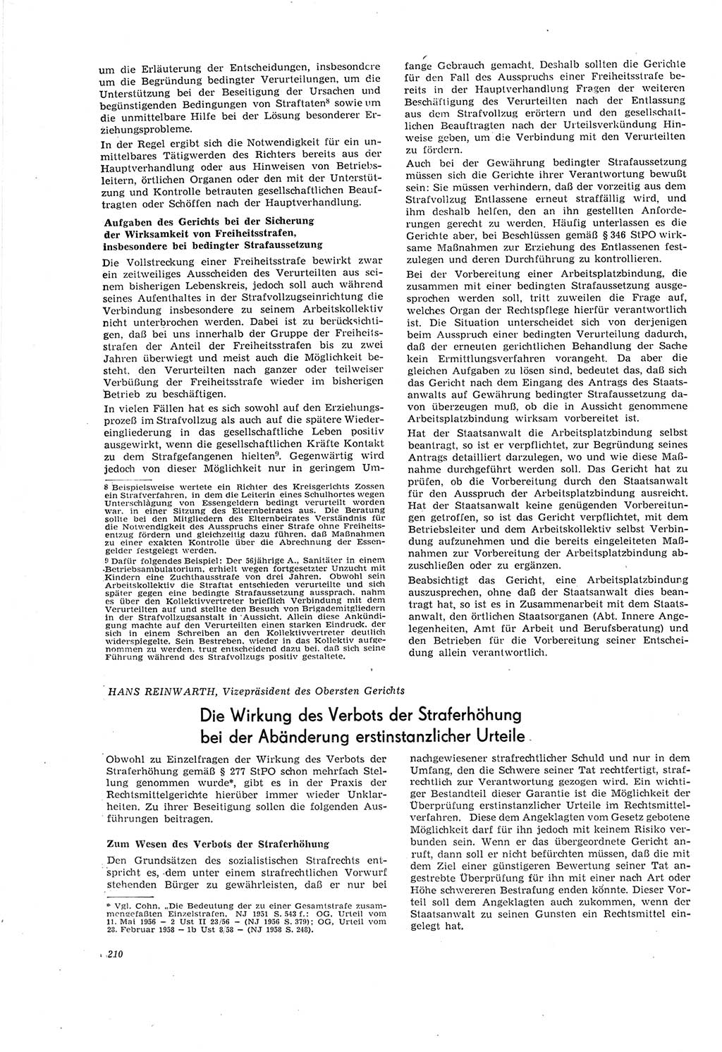 Neue Justiz (NJ), Zeitschrift für Recht und Rechtswissenschaft [Deutsche Demokratische Republik (DDR)], 20. Jahrgang 1966, Seite 210 (NJ DDR 1966, S. 210)