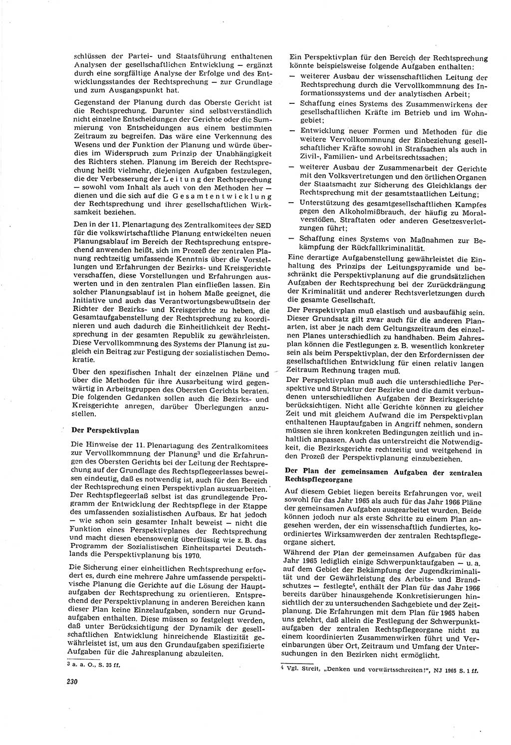 Neue Justiz (NJ), Zeitschrift für Recht und Rechtswissenschaft [Deutsche Demokratische Republik (DDR)], 20. Jahrgang 1966, Seite 230 (NJ DDR 1966, S. 230)