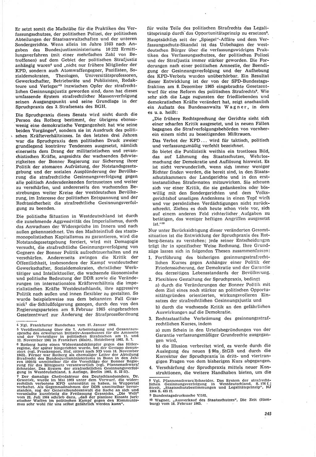 Neue Justiz (NJ), Zeitschrift für Recht und Rechtswissenschaft [Deutsche Demokratische Republik (DDR)], 20. Jahrgang 1966, Seite 245 (NJ DDR 1966, S. 245)