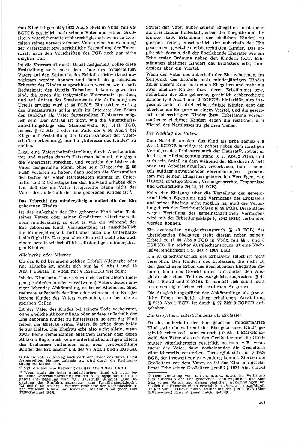 Neue Justiz (NJ), Zeitschrift für Recht und Rechtswissenschaft [Deutsche Demokratische Republik (DDR)], 20. Jahrgang 1966, Seite 301 (NJ DDR 1966, S. 301)