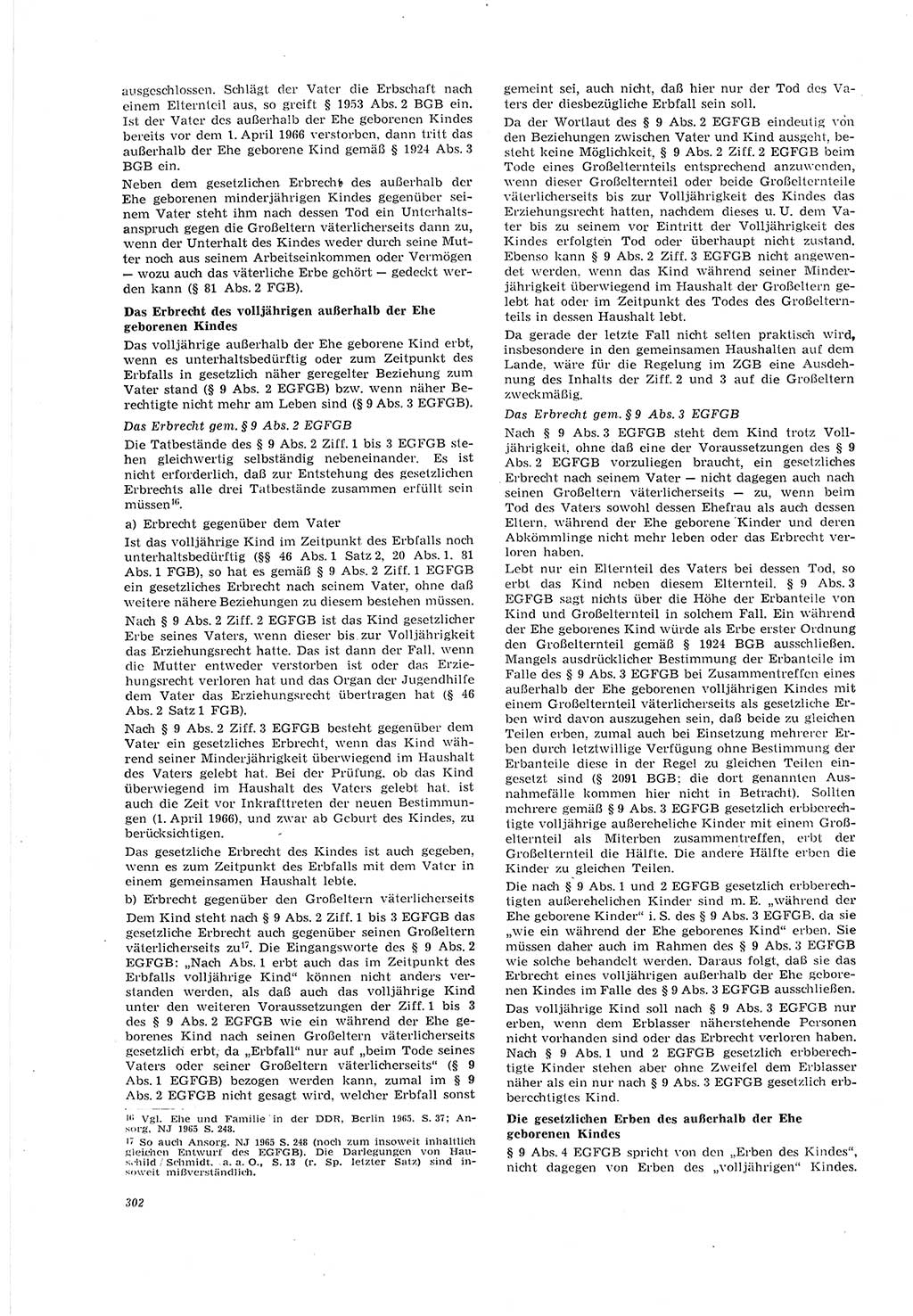 Neue Justiz (NJ), Zeitschrift für Recht und Rechtswissenschaft [Deutsche Demokratische Republik (DDR)], 20. Jahrgang 1966, Seite 302 (NJ DDR 1966, S. 302)