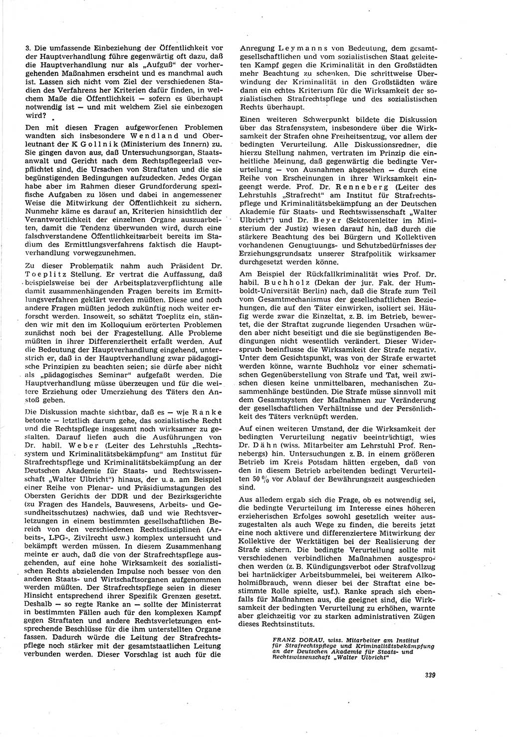 Neue Justiz (NJ), Zeitschrift für Recht und Rechtswissenschaft [Deutsche Demokratische Republik (DDR)], 20. Jahrgang 1966, Seite 339 (NJ DDR 1966, S. 339)