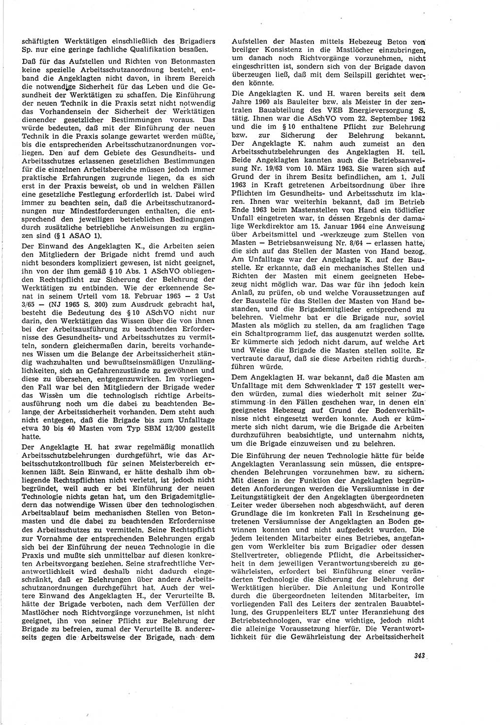 Neue Justiz (NJ), Zeitschrift für Recht und Rechtswissenschaft [Deutsche Demokratische Republik (DDR)], 20. Jahrgang 1966, Seite 343 (NJ DDR 1966, S. 343)