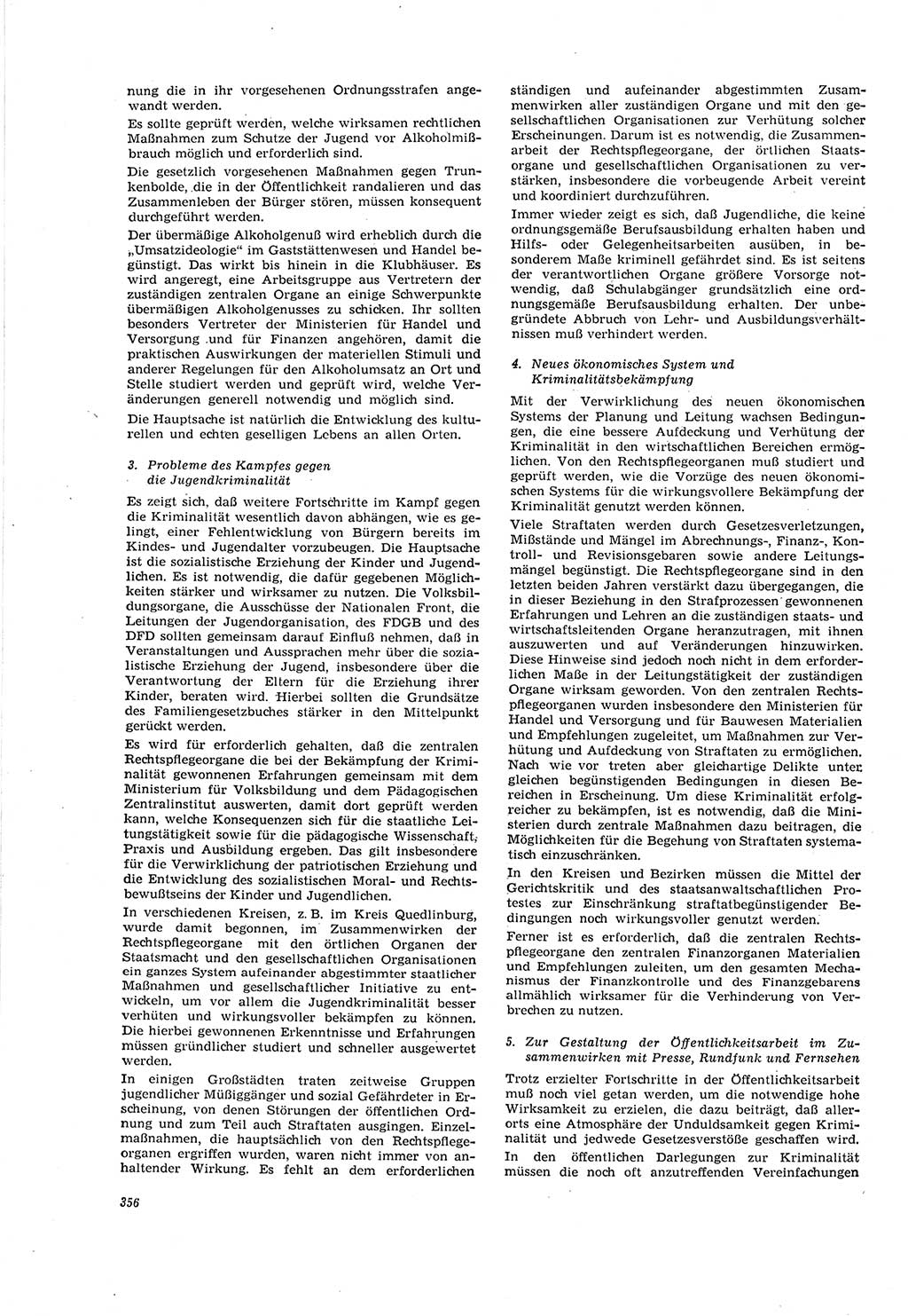 Neue Justiz (NJ), Zeitschrift für Recht und Rechtswissenschaft [Deutsche Demokratische Republik (DDR)], 20. Jahrgang 1966, Seite 356 (NJ DDR 1966, S. 356)