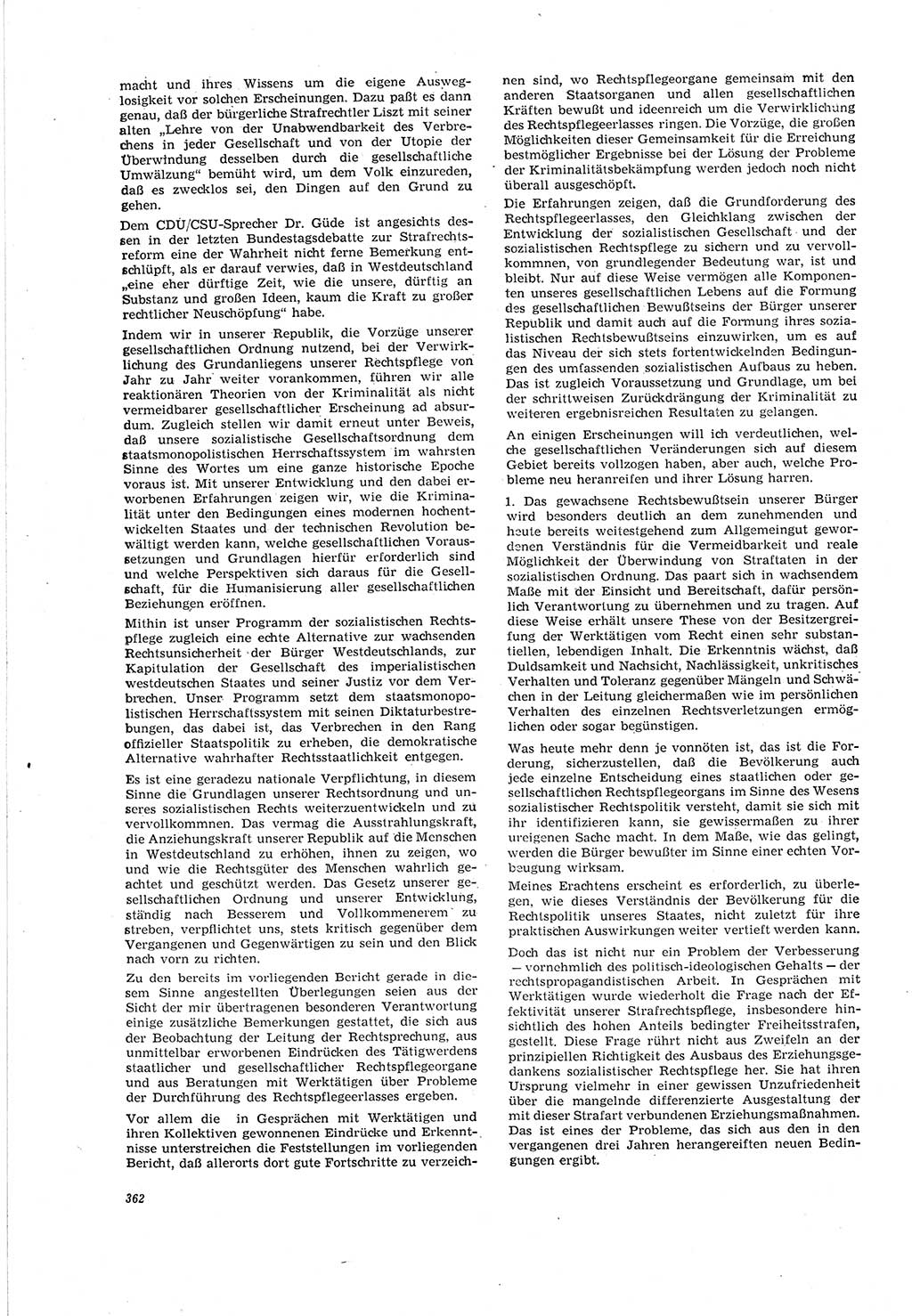 Neue Justiz (NJ), Zeitschrift für Recht und Rechtswissenschaft [Deutsche Demokratische Republik (DDR)], 20. Jahrgang 1966, Seite 362 (NJ DDR 1966, S. 362)