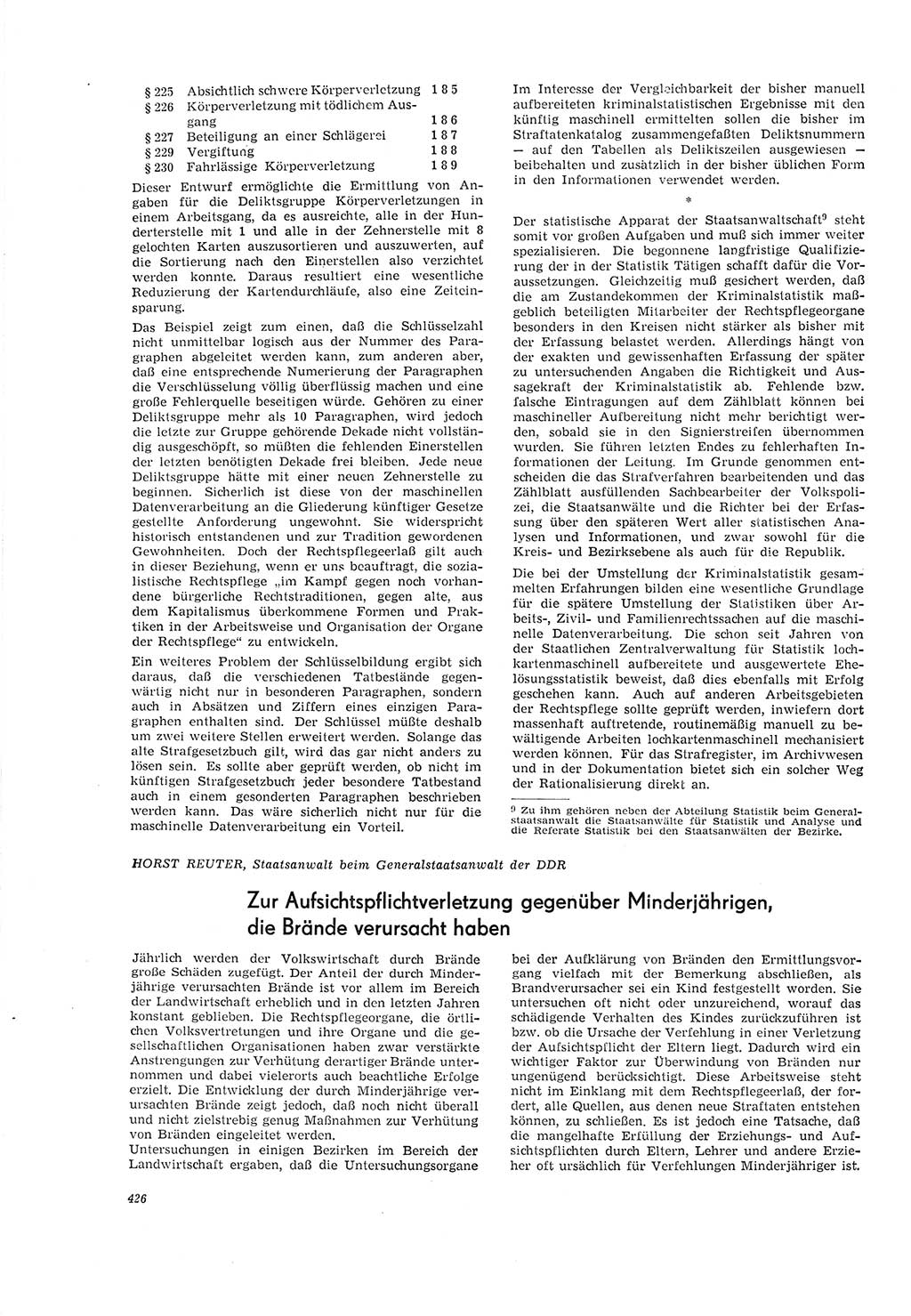 Neue Justiz (NJ), Zeitschrift für Recht und Rechtswissenschaft [Deutsche Demokratische Republik (DDR)], 20. Jahrgang 1966, Seite 426 (NJ DDR 1966, S. 426)
