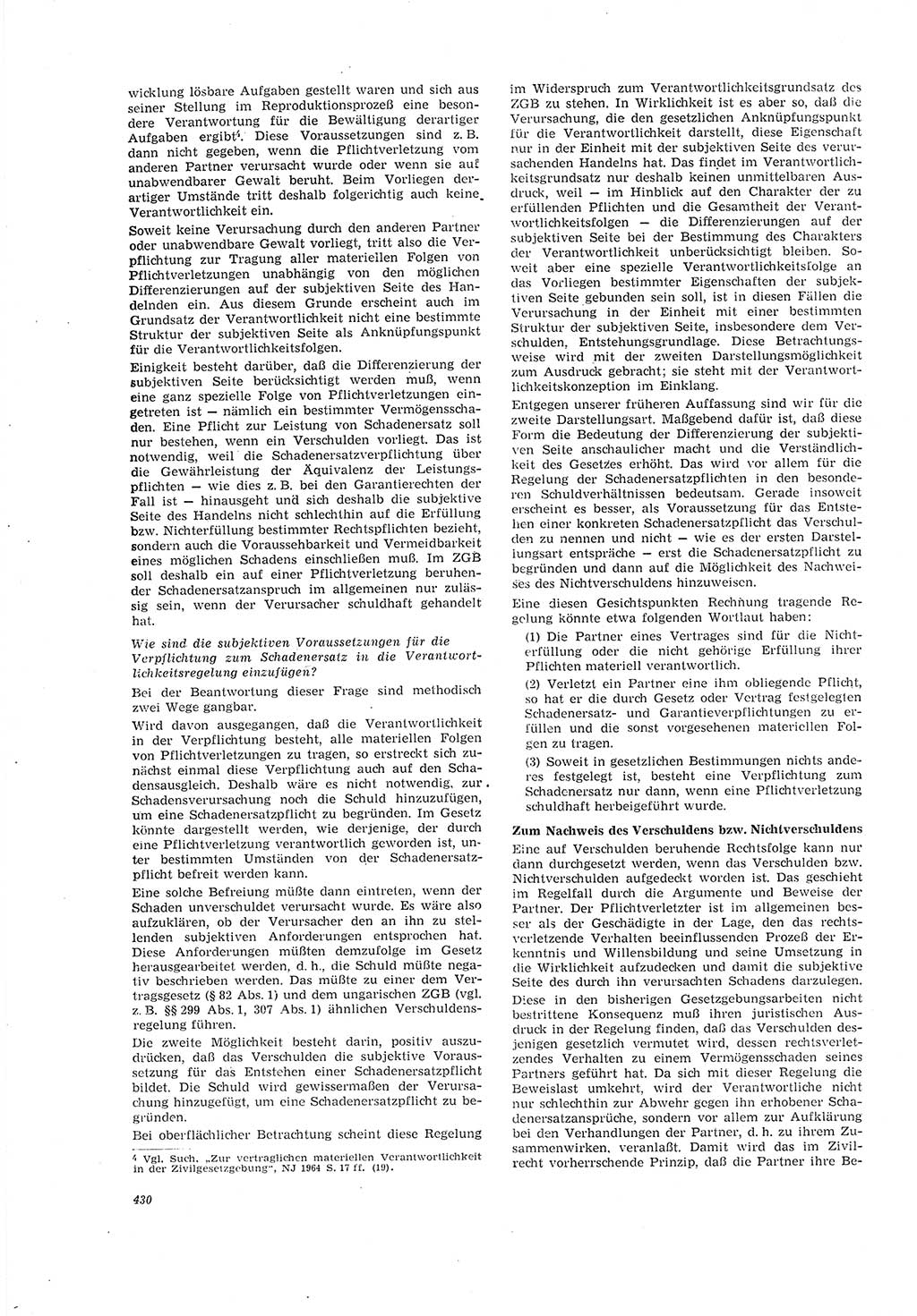 Neue Justiz (NJ), Zeitschrift für Recht und Rechtswissenschaft [Deutsche Demokratische Republik (DDR)], 20. Jahrgang 1966, Seite 430 (NJ DDR 1966, S. 430)