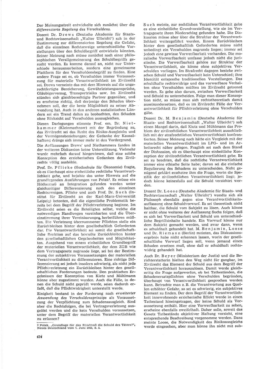 Neue Justiz (NJ), Zeitschrift für Recht und Rechtswissenschaft [Deutsche Demokratische Republik (DDR)], 20. Jahrgang 1966, Seite 434 (NJ DDR 1966, S. 434)