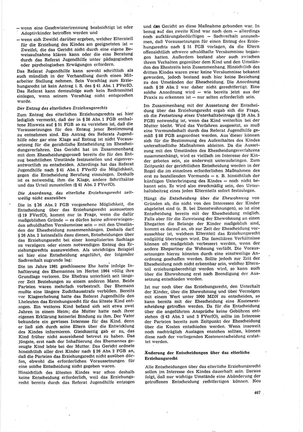 Neue Justiz (NJ), Zeitschrift für Recht und Rechtswissenschaft [Deutsche Demokratische Republik (DDR)], 20. Jahrgang 1966, Seite 467 (NJ DDR 1966, S. 467)