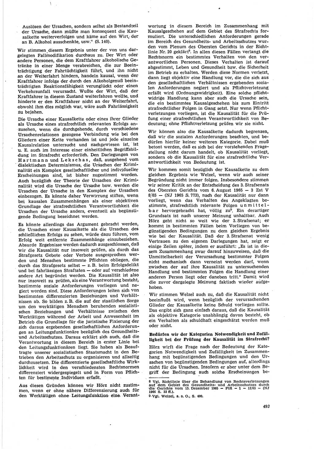 Neue Justiz (NJ), Zeitschrift für Recht und Rechtswissenschaft [Deutsche Demokratische Republik (DDR)], 20. Jahrgang 1966, Seite 493 (NJ DDR 1966, S. 493)