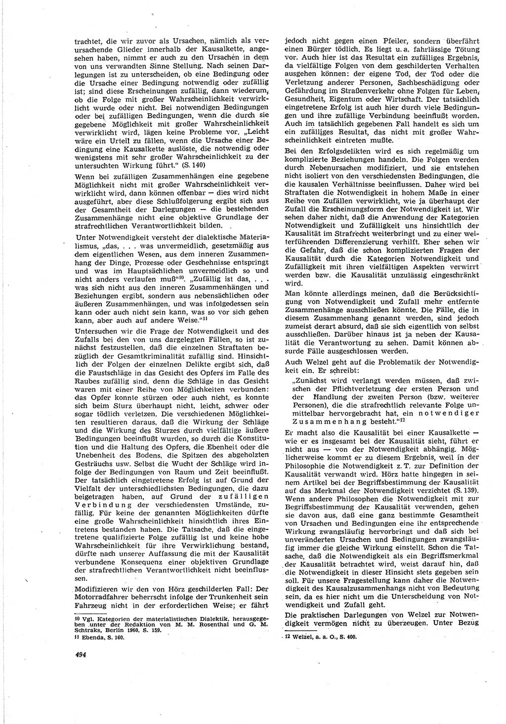 Neue Justiz (NJ), Zeitschrift für Recht und Rechtswissenschaft [Deutsche Demokratische Republik (DDR)], 20. Jahrgang 1966, Seite 494 (NJ DDR 1966, S. 494)