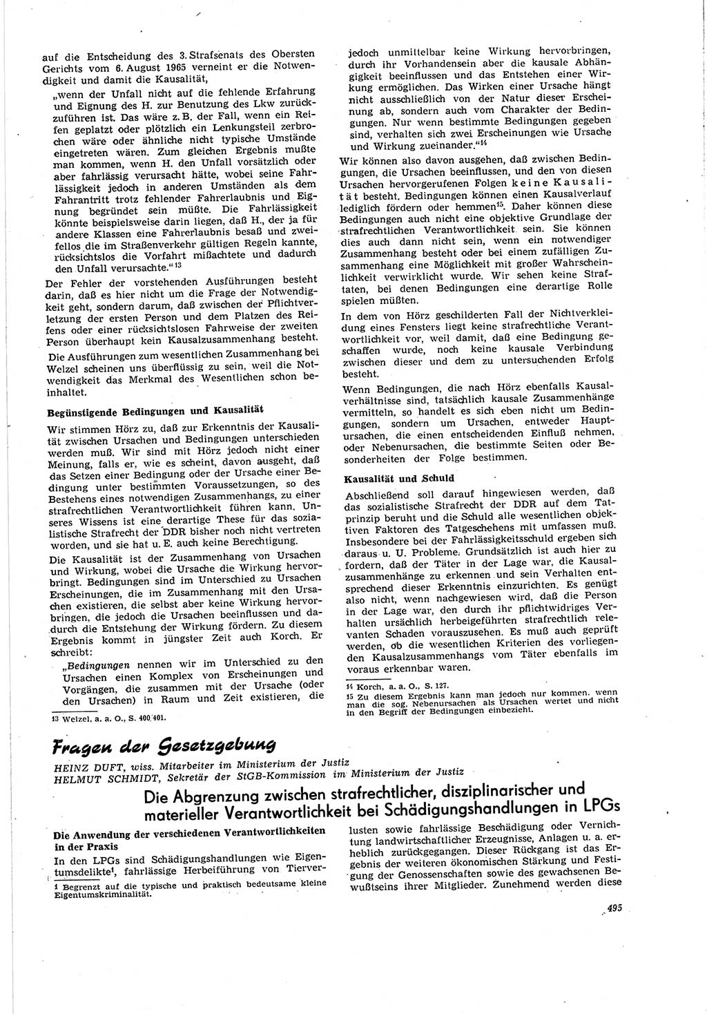 Neue Justiz (NJ), Zeitschrift für Recht und Rechtswissenschaft [Deutsche Demokratische Republik (DDR)], 20. Jahrgang 1966, Seite 495 (NJ DDR 1966, S. 495)