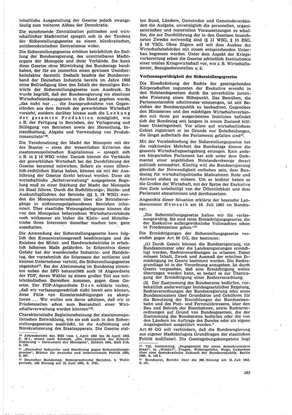 Neue Justiz (NJ), Zeitschrift für Recht und Rechtswissenschaft [Deutsche Demokratische Republik (DDR)], 20. Jahrgang 1966, Seite 505 (NJ DDR 1966, S. 505)