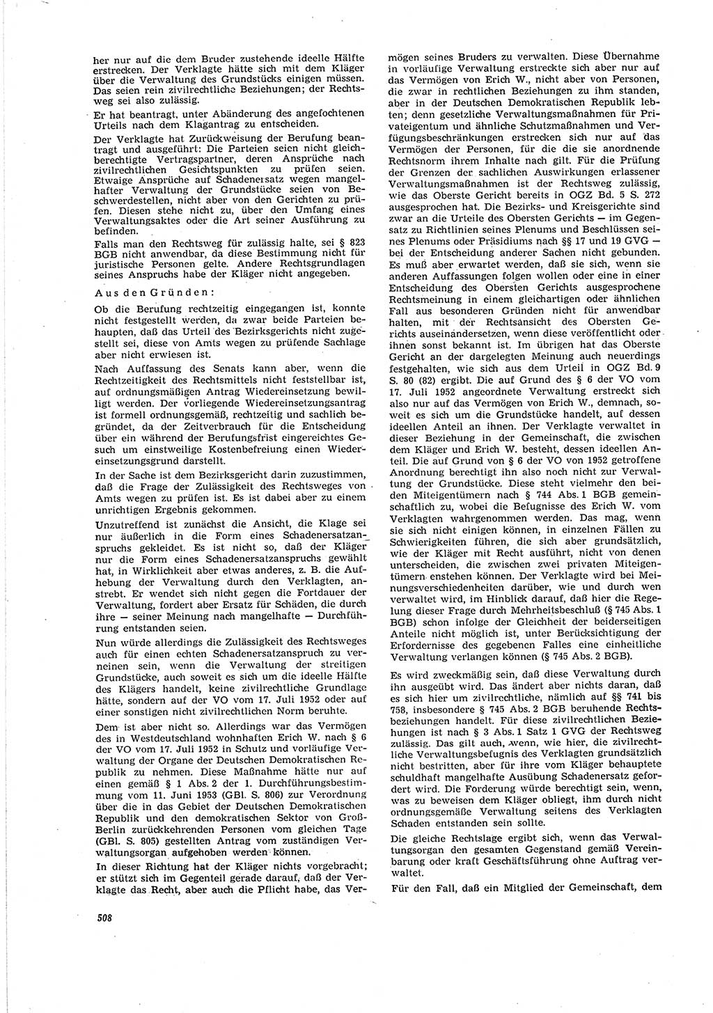 Neue Justiz (NJ), Zeitschrift für Recht und Rechtswissenschaft [Deutsche Demokratische Republik (DDR)], 20. Jahrgang 1966, Seite 508 (NJ DDR 1966, S. 508)