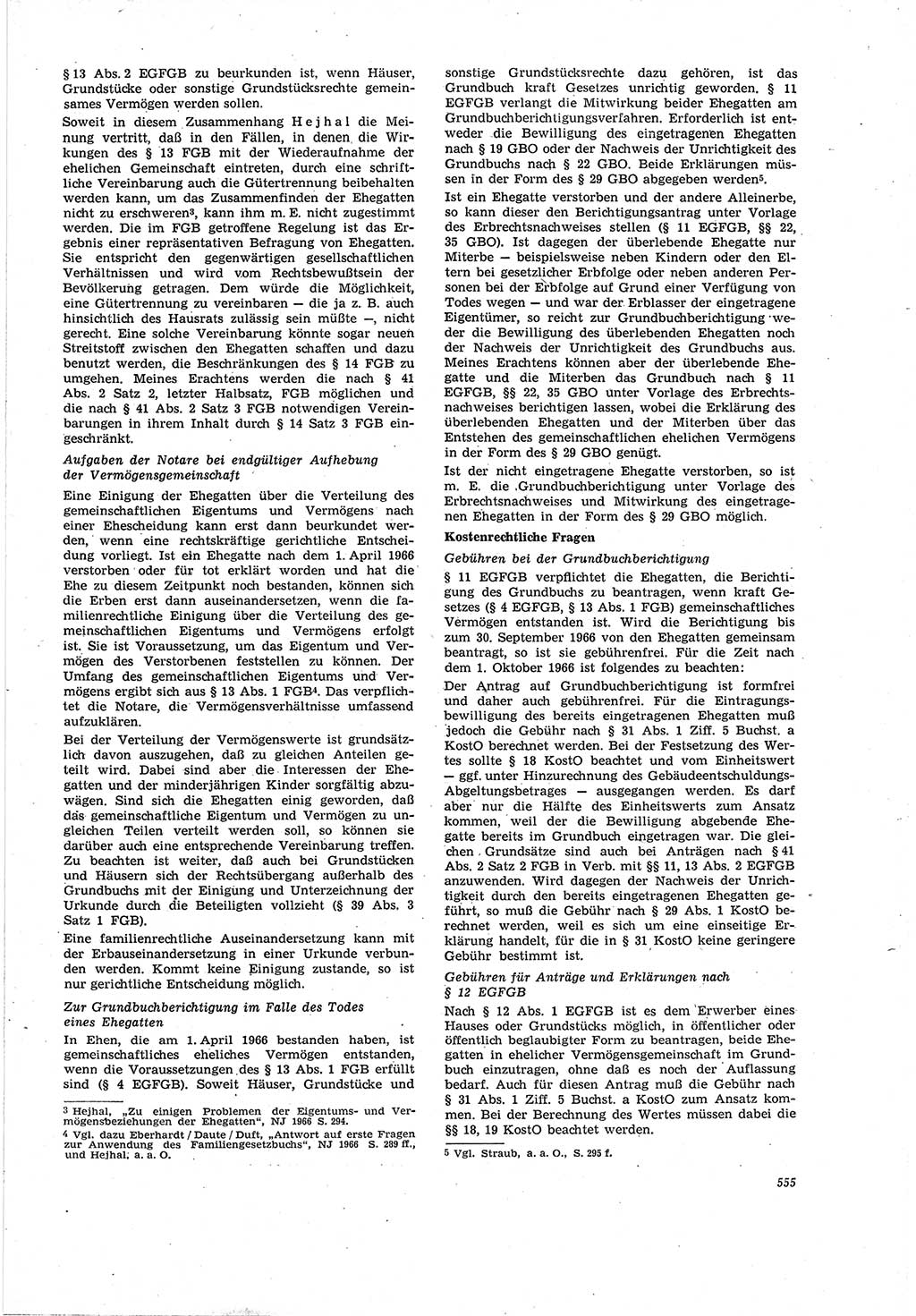 Neue Justiz (NJ), Zeitschrift für Recht und Rechtswissenschaft [Deutsche Demokratische Republik (DDR)], 20. Jahrgang 1966, Seite 555 (NJ DDR 1966, S. 555)
