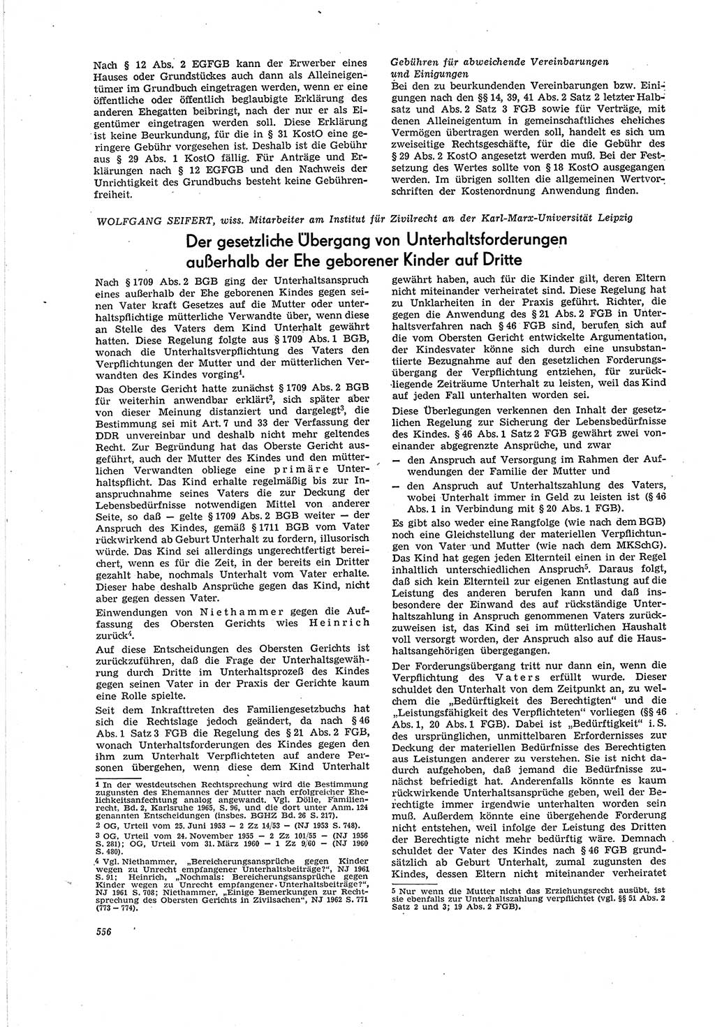 Neue Justiz (NJ), Zeitschrift für Recht und Rechtswissenschaft [Deutsche Demokratische Republik (DDR)], 20. Jahrgang 1966, Seite 556 (NJ DDR 1966, S. 556)