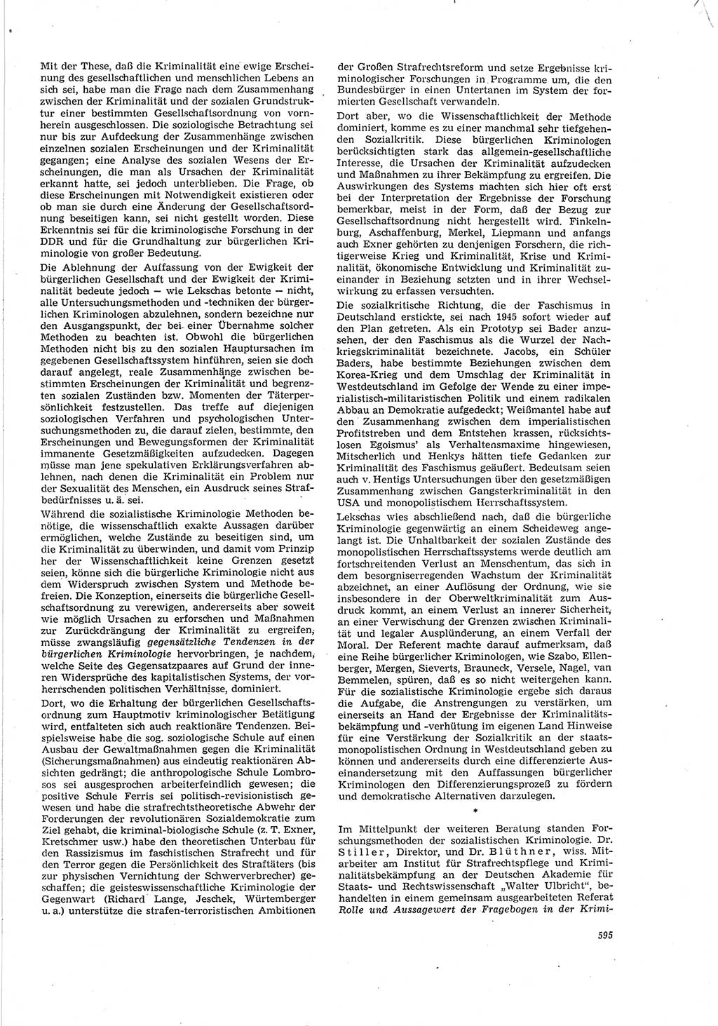 Neue Justiz (NJ), Zeitschrift für Recht und Rechtswissenschaft [Deutsche Demokratische Republik (DDR)], 20. Jahrgang 1966, Seite 595 (NJ DDR 1966, S. 595)