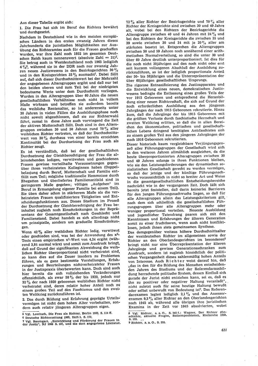 Neue Justiz (NJ), Zeitschrift für Recht und Rechtswissenschaft [Deutsche Demokratische Republik (DDR)], 20. Jahrgang 1966, Seite 621 (NJ DDR 1966, S. 621)