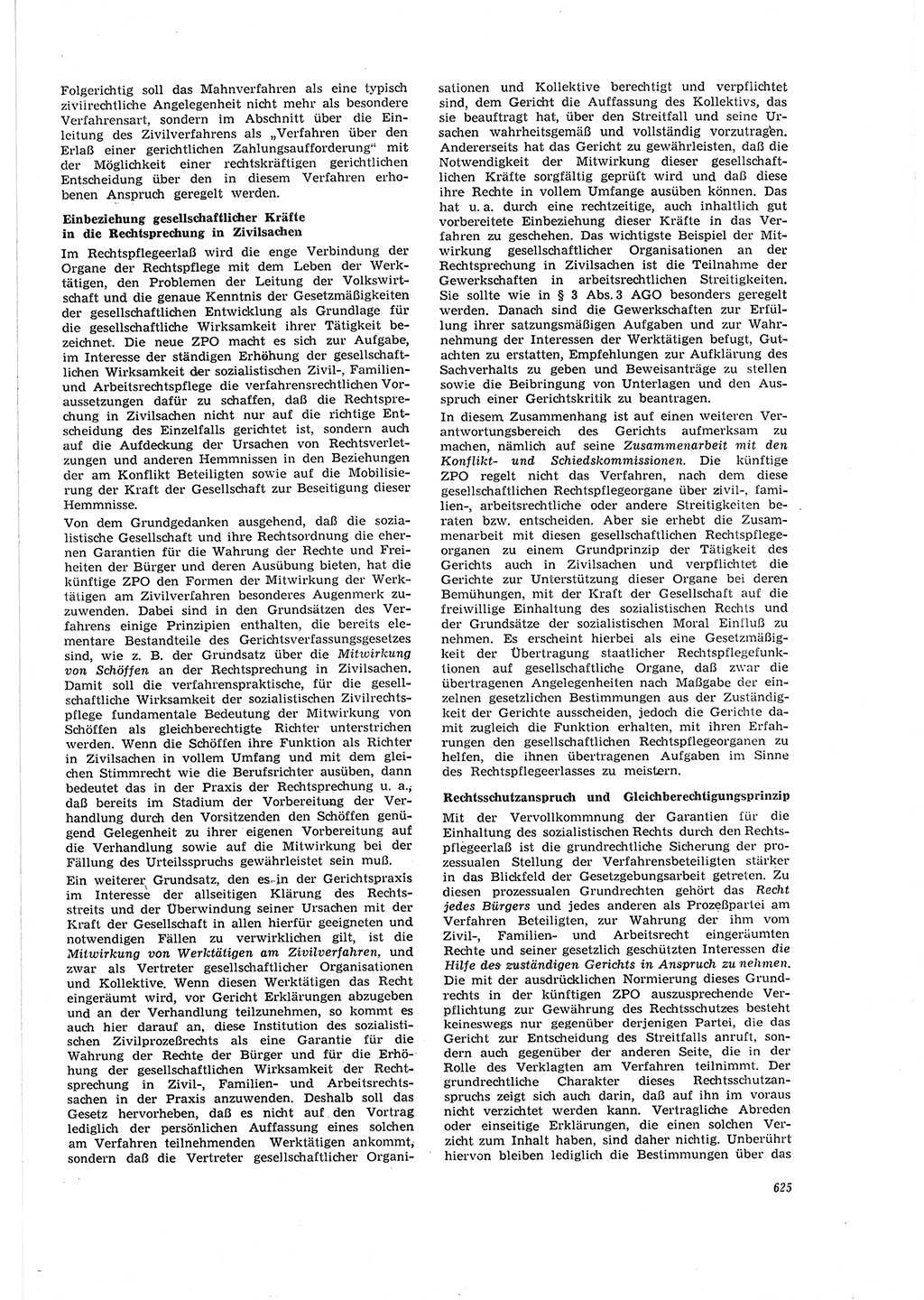 Neue Justiz (NJ), Zeitschrift für Recht und Rechtswissenschaft [Deutsche Demokratische Republik (DDR)], 20. Jahrgang 1966, Seite 625 (NJ DDR 1966, S. 625)
