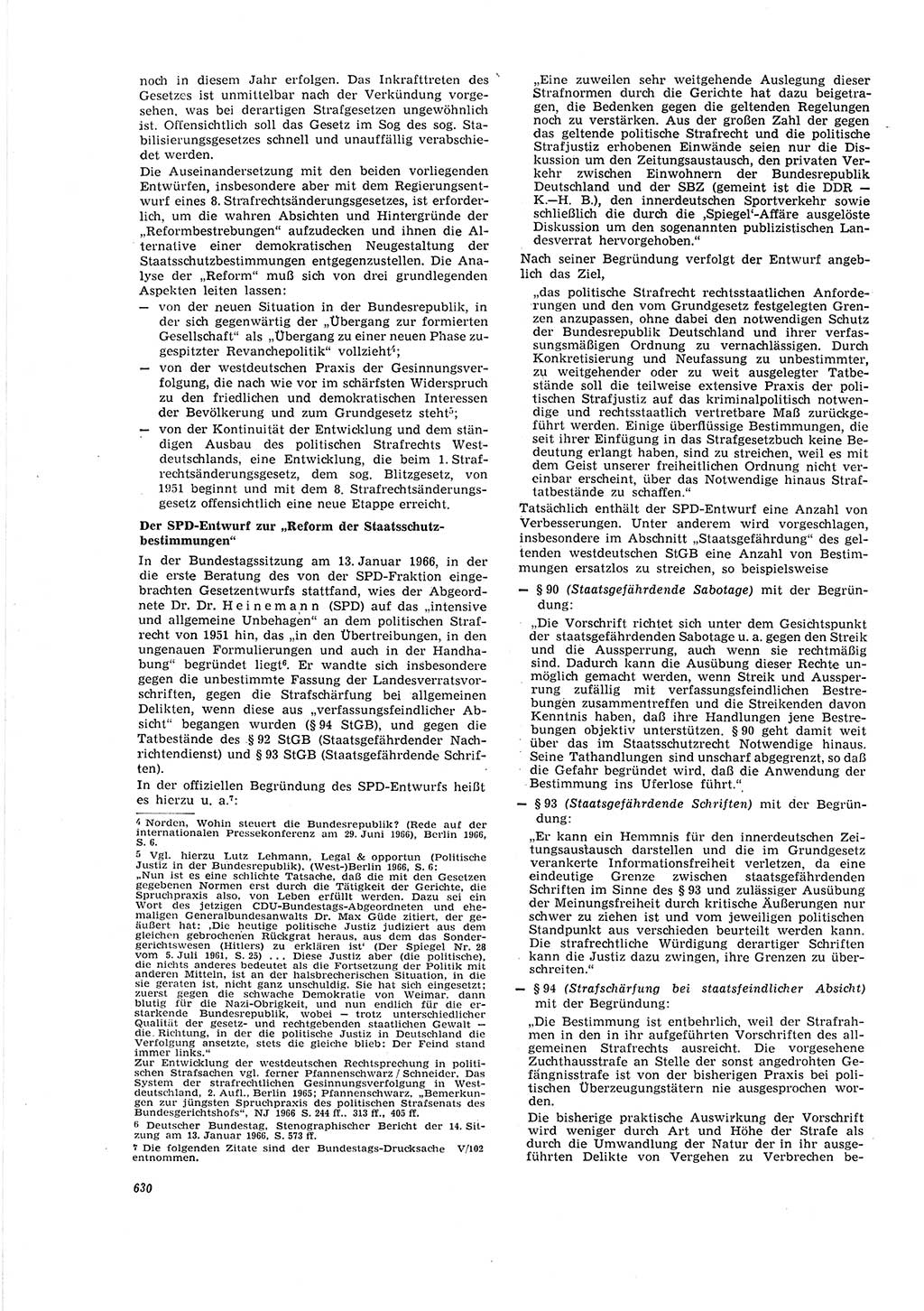 Neue Justiz (NJ), Zeitschrift für Recht und Rechtswissenschaft [Deutsche Demokratische Republik (DDR)], 20. Jahrgang 1966, Seite 630 (NJ DDR 1966, S. 630)