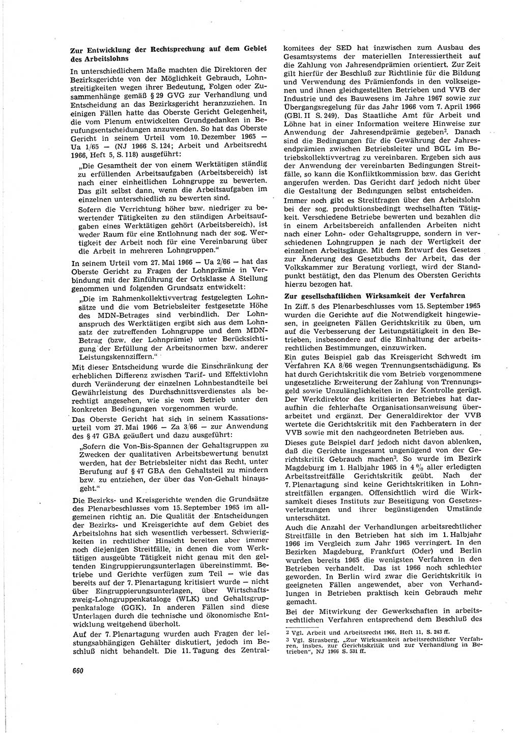 Neue Justiz (NJ), Zeitschrift für Recht und Rechtswissenschaft [Deutsche Demokratische Republik (DDR)], 20. Jahrgang 1966, Seite 660 (NJ DDR 1966, S. 660)