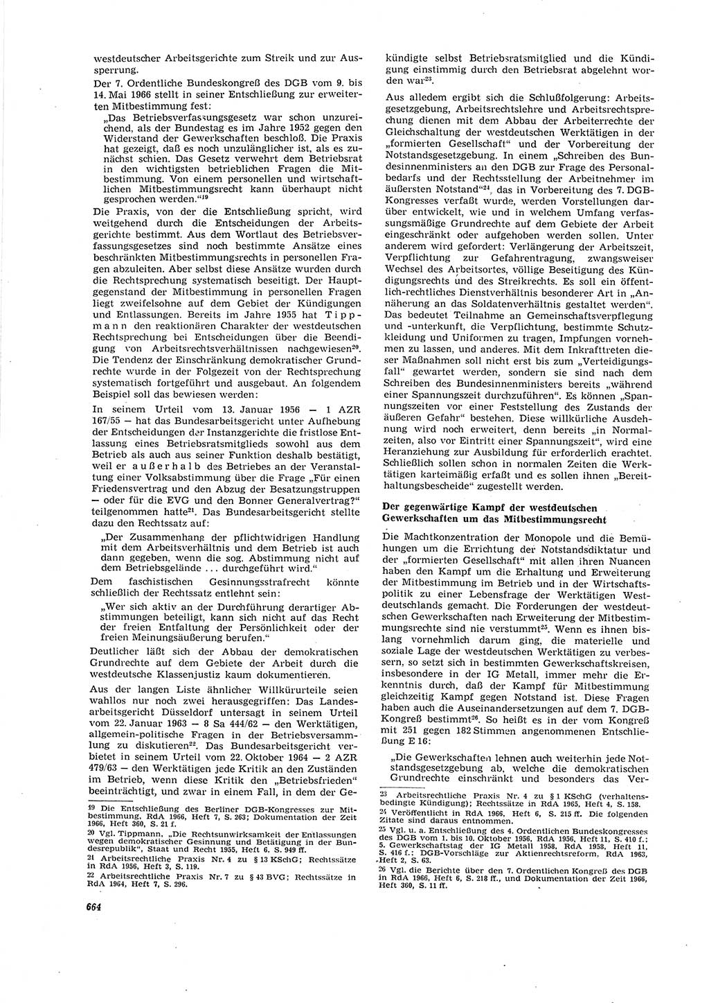 Neue Justiz (NJ), Zeitschrift für Recht und Rechtswissenschaft [Deutsche Demokratische Republik (DDR)], 20. Jahrgang 1966, Seite 664 (NJ DDR 1966, S. 664)