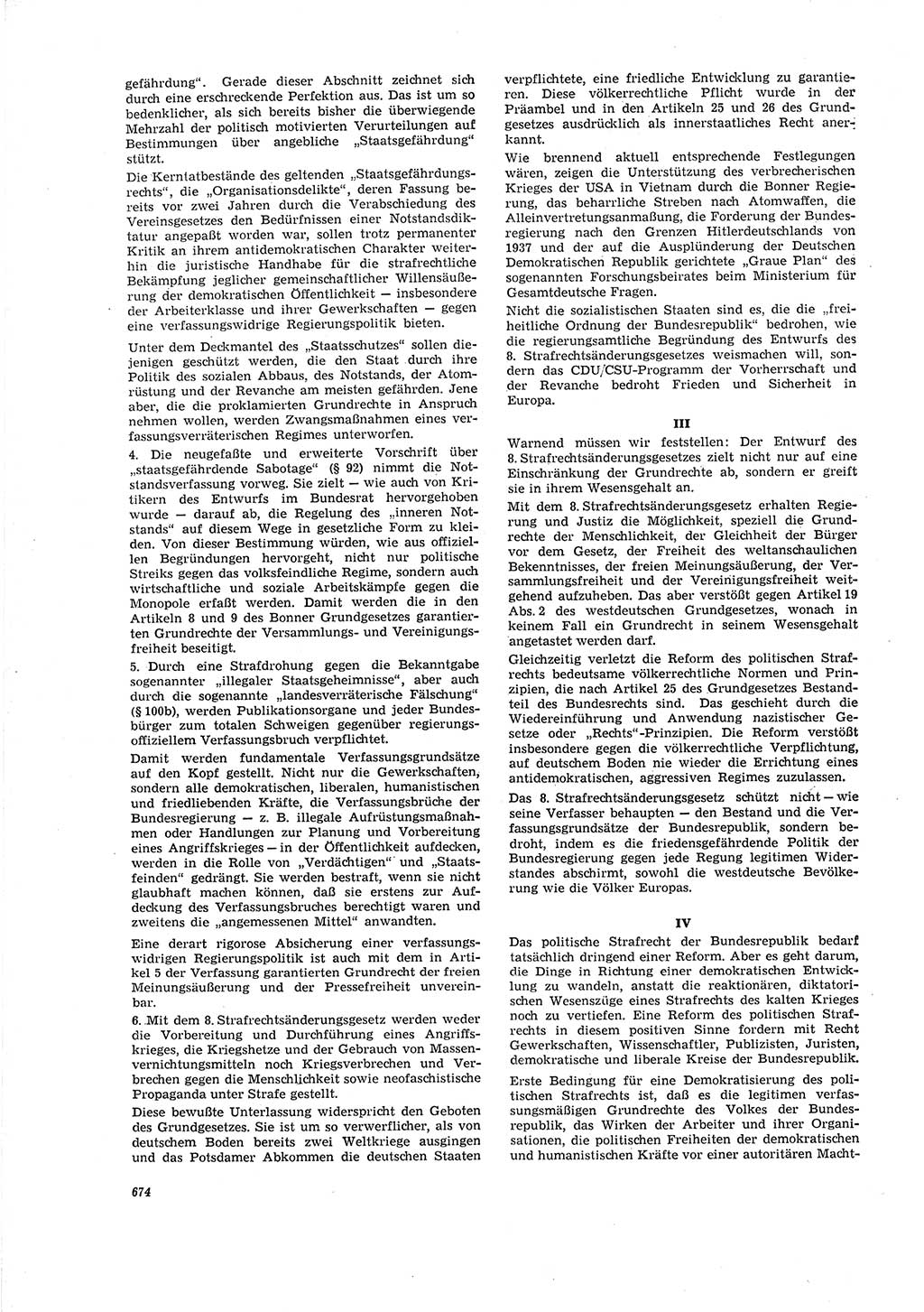 Neue Justiz (NJ), Zeitschrift für Recht und Rechtswissenschaft [Deutsche Demokratische Republik (DDR)], 20. Jahrgang 1966, Seite 674 (NJ DDR 1966, S. 674)
