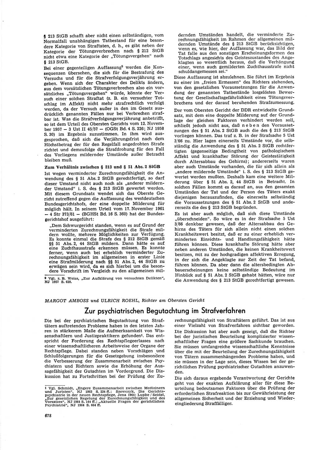 Neue Justiz (NJ), Zeitschrift für Recht und Rechtswissenschaft [Deutsche Demokratische Republik (DDR)], 20. Jahrgang 1966, Seite 678 (NJ DDR 1966, S. 678)
