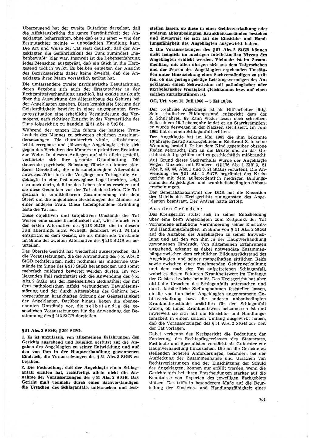 Neue Justiz (NJ), Zeitschrift für Recht und Rechtswissenschaft [Deutsche Demokratische Republik (DDR)], 20. Jahrgang 1966, Seite 701 (NJ DDR 1966, S. 701)