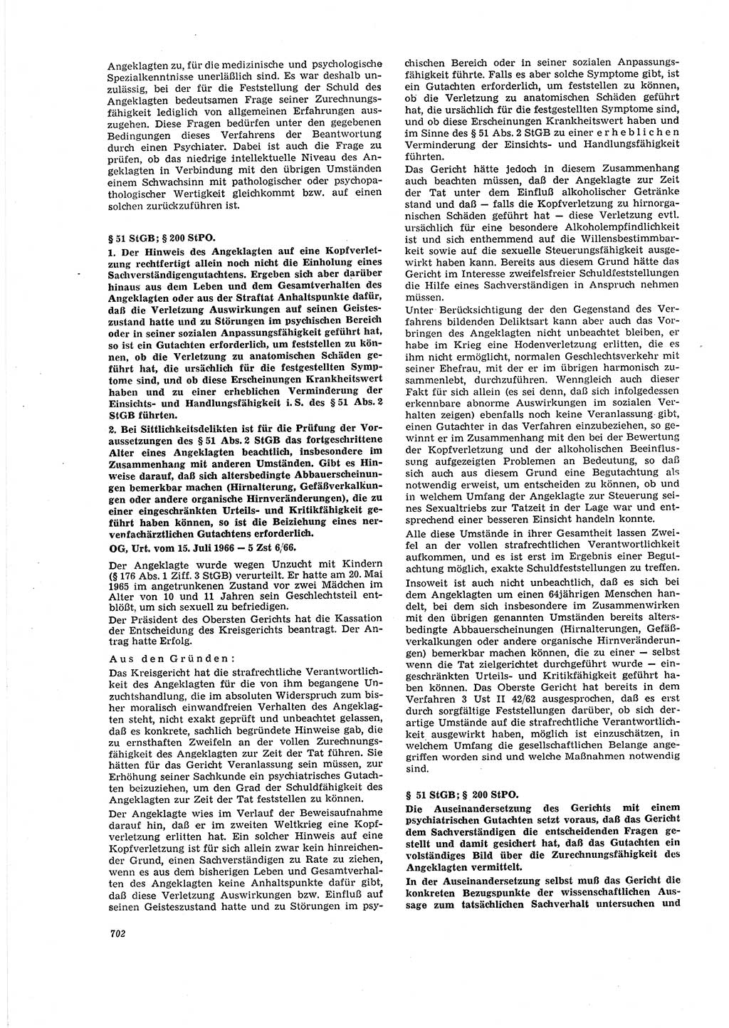 Neue Justiz (NJ), Zeitschrift für Recht und Rechtswissenschaft [Deutsche Demokratische Republik (DDR)], 20. Jahrgang 1966, Seite 702 (NJ DDR 1966, S. 702)