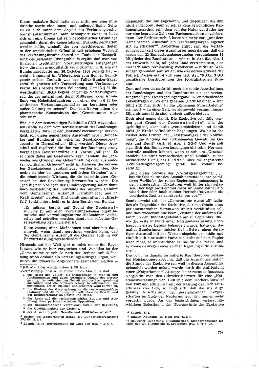 Neue Justiz (NJ), Zeitschrift für Recht und Rechtswissenschaft [Deutsche Demokratische Republik (DDR)], 20. Jahrgang 1966, Seite 757 (NJ DDR 1966, S. 757)