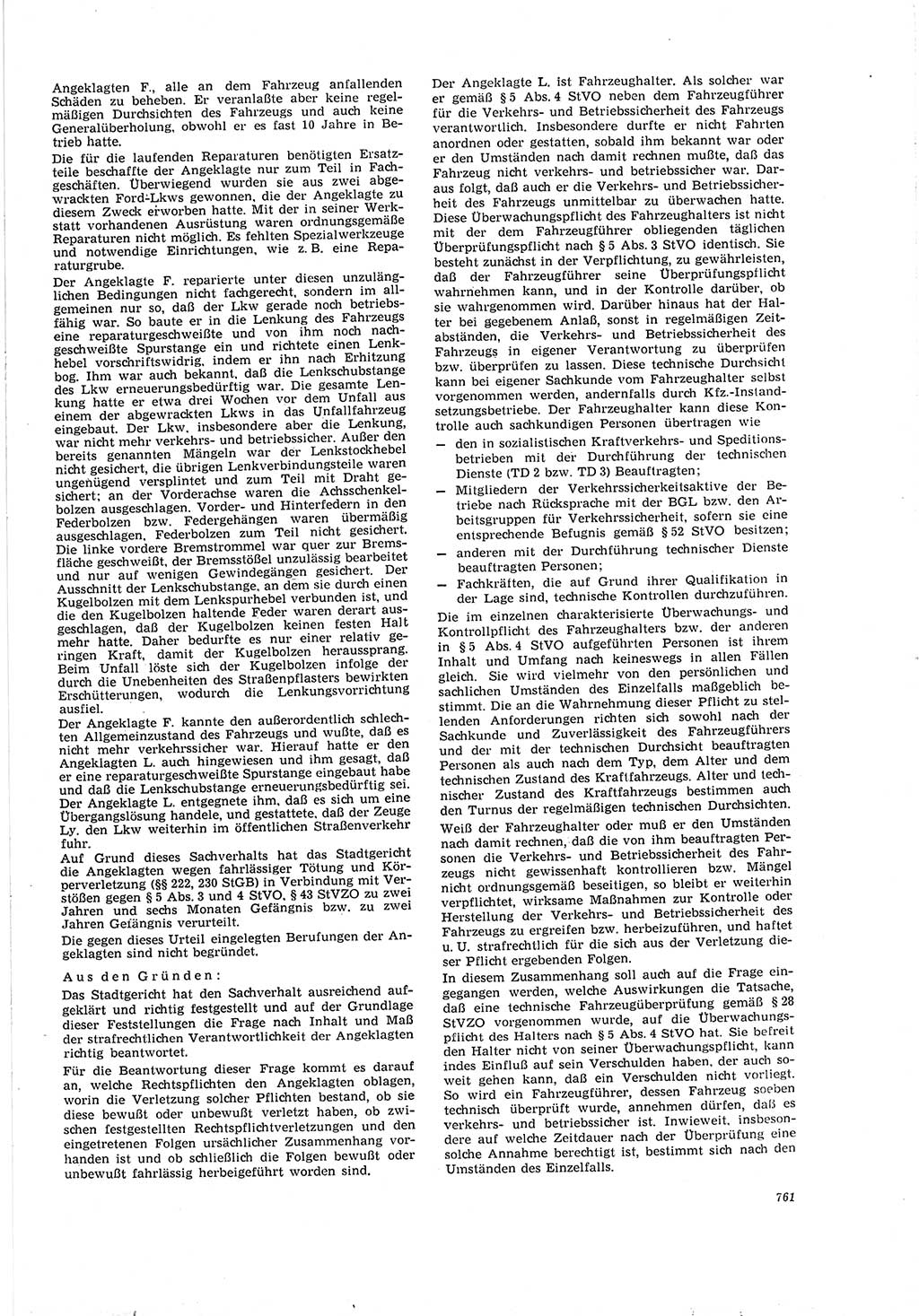 Neue Justiz (NJ), Zeitschrift für Recht und Rechtswissenschaft [Deutsche Demokratische Republik (DDR)], 20. Jahrgang 1966, Seite 761 (NJ DDR 1966, S. 761)