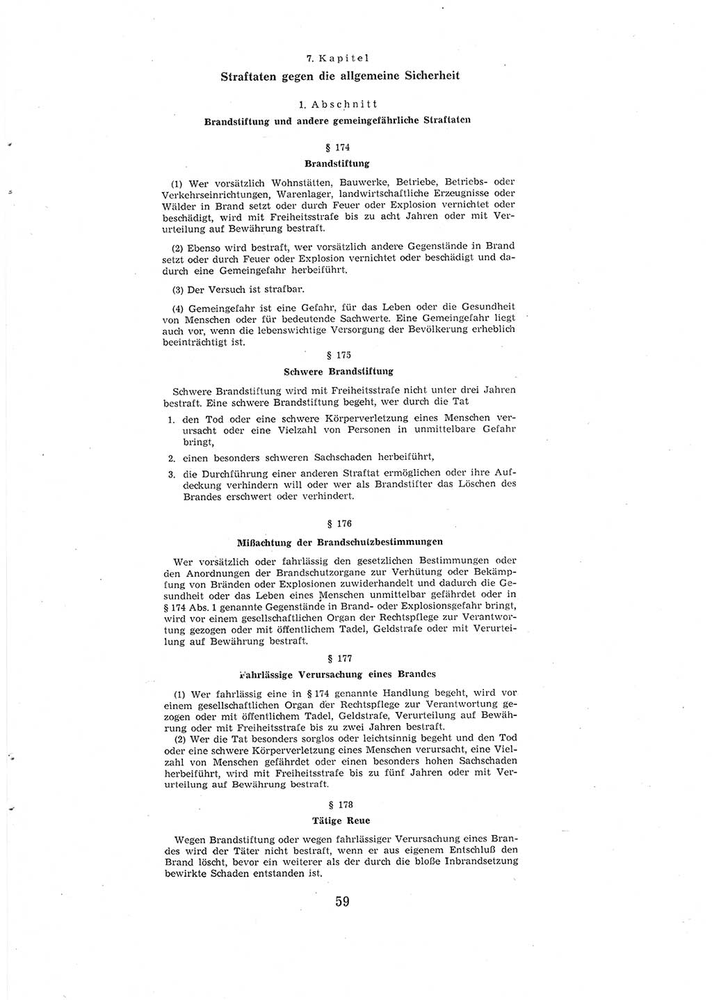Entwurf des Strafgesetzbuches (StGB) der Deutschen Demokratischen Republik (DDR) 1967, Seite 59 (Entw. StGB DDR 1967, S. 59)