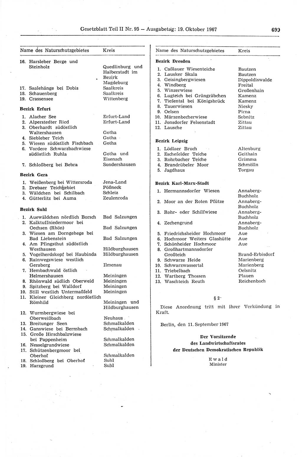 Gesetzblatt (GBl.) der Deutschen Demokratischen Republik (DDR) Teil ⅠⅠ 1967, Seite 699 (GBl. DDR ⅠⅠ 1967, S. 699)