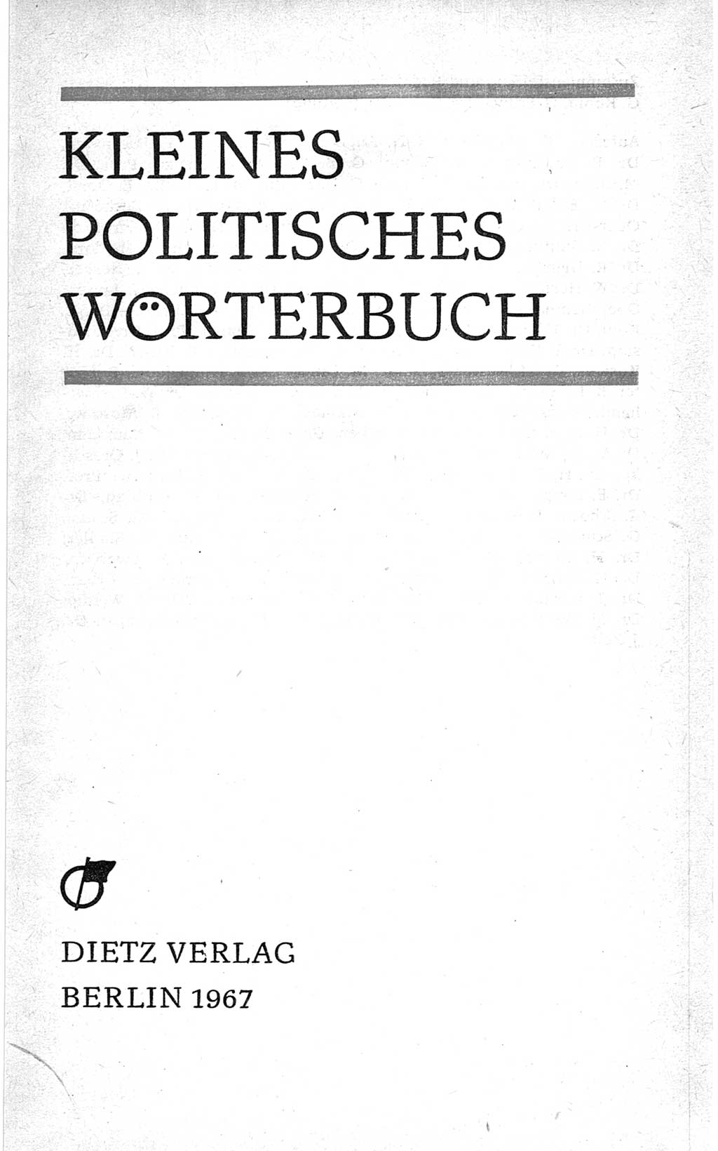 Kleines politisches Wörterbuch [Deutsche Demokratische Republik (DDR)] 1967, Seite 3 (Kl. pol. Wb. DDR 1967, S. 3)