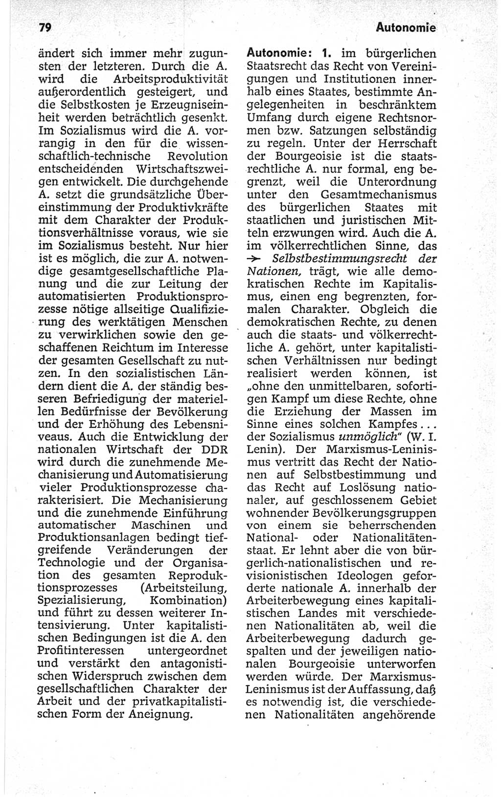 Kleines politisches Wörterbuch [Deutsche Demokratische Republik (DDR)] 1967, Seite 79 (Kl. pol. Wb. DDR 1967, S. 79)