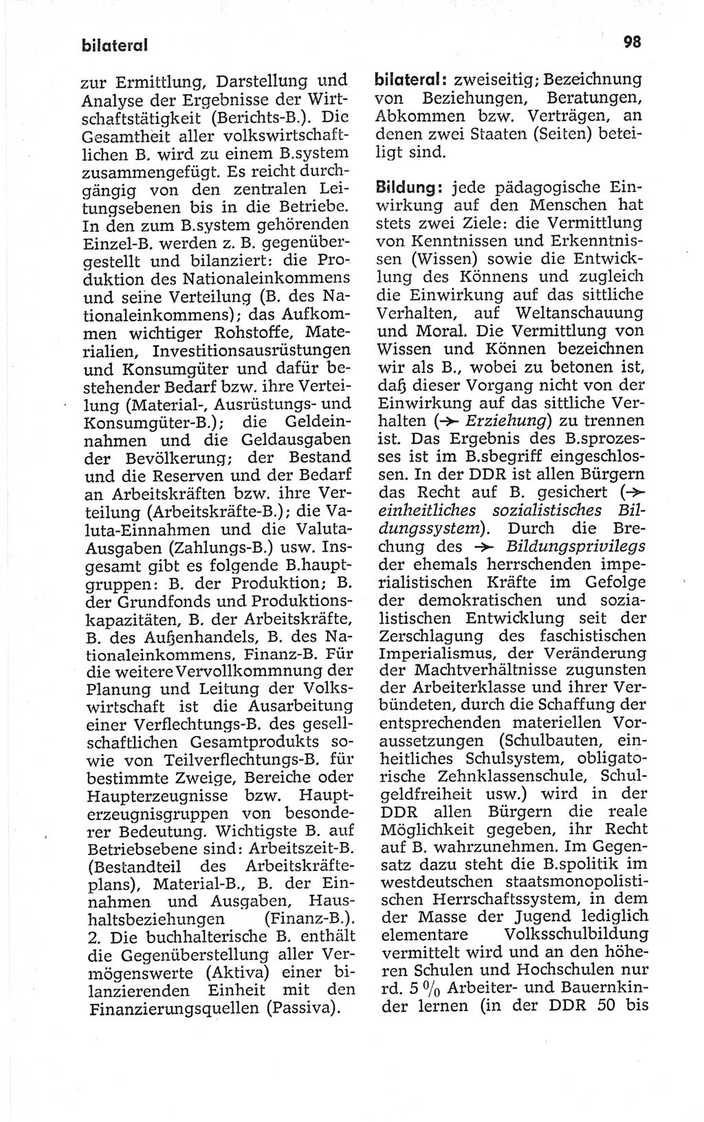 Kleines politisches Wörterbuch [Deutsche Demokratische Republik (DDR)] 1967, Seite 98 (Kl. pol. Wb. DDR 1967, S. 98)