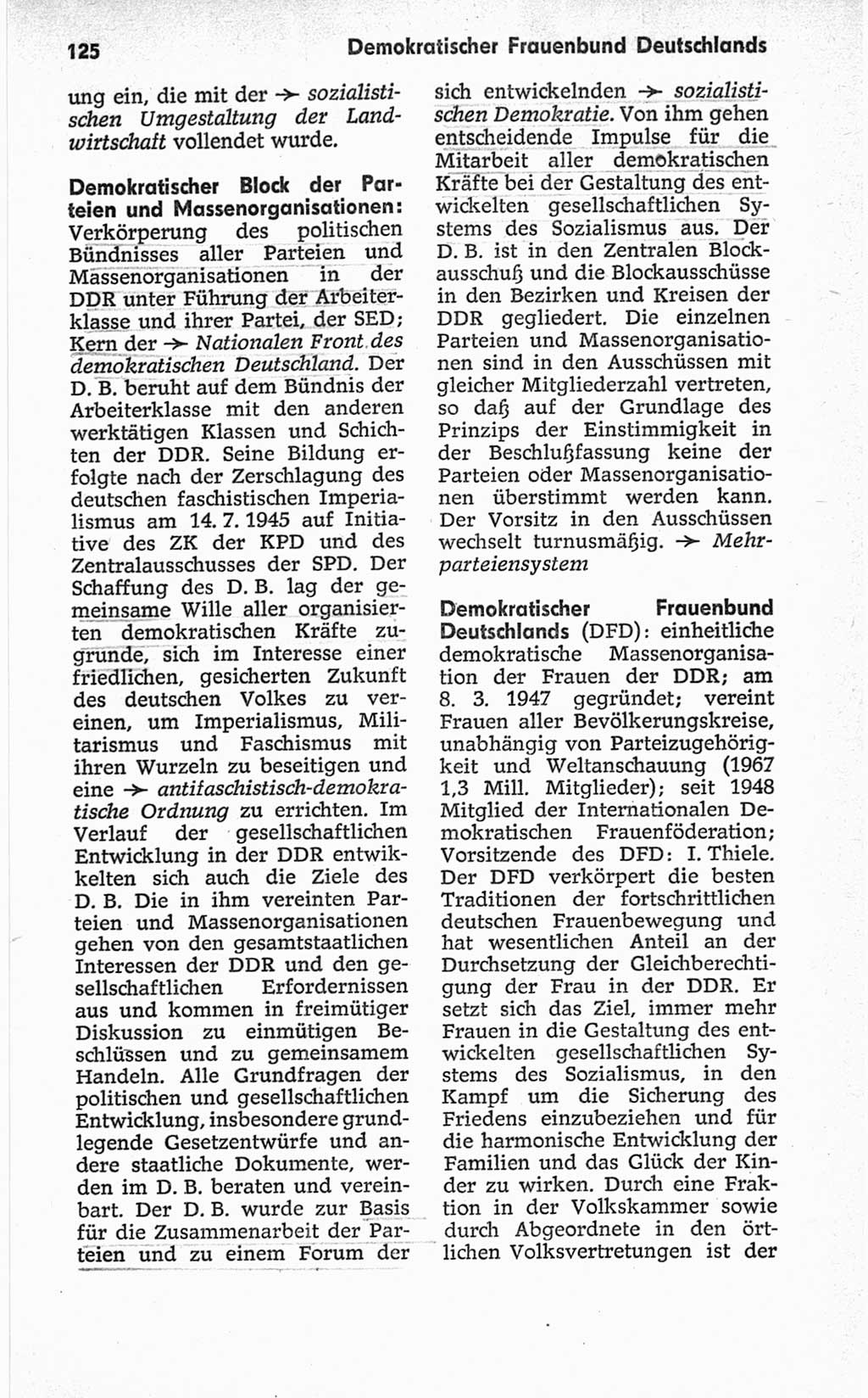 Kleines politisches Wörterbuch [Deutsche Demokratische Republik (DDR)] 1967, Seite 125 (Kl. pol. Wb. DDR 1967, S. 125)
