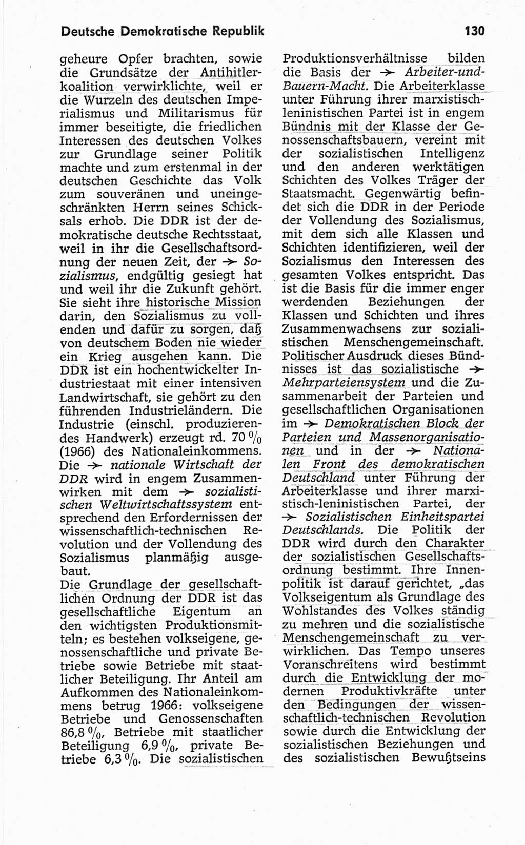 Kleines politisches Wörterbuch [Deutsche Demokratische Republik (DDR)] 1967, Seite 130 (Kl. pol. Wb. DDR 1967, S. 130)
