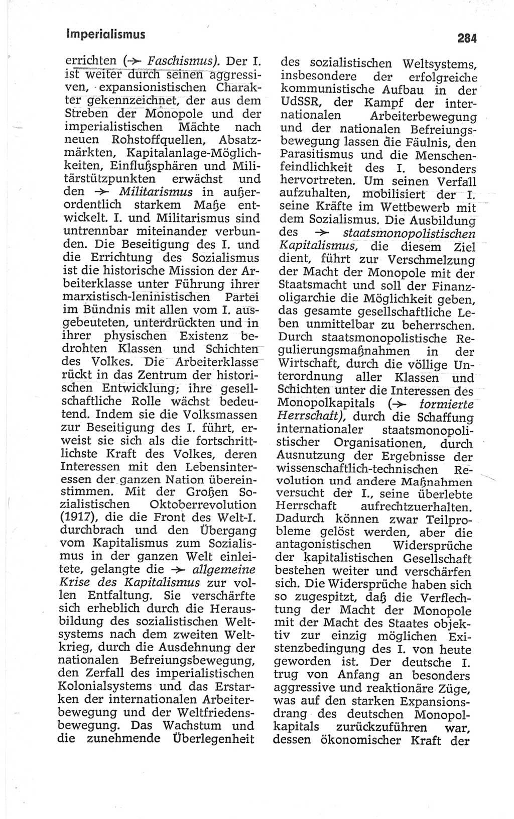 Kleines politisches Wörterbuch [Deutsche Demokratische Republik (DDR)] 1967, Seite 284 (Kl. pol. Wb. DDR 1967, S. 284)