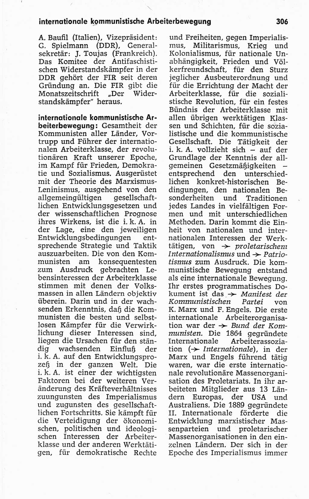 Kleines politisches Wörterbuch [Deutsche Demokratische Republik (DDR)] 1967, Seite 306 (Kl. pol. Wb. DDR 1967, S. 306)