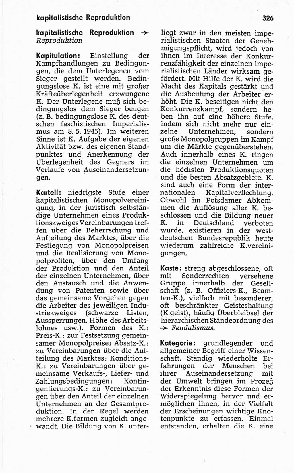 Kleines politisches Wörterbuch [Deutsche Demokratische Republik (DDR)] 1967, Seite 326 (Kl. pol. Wb. DDR 1967, S. 326)