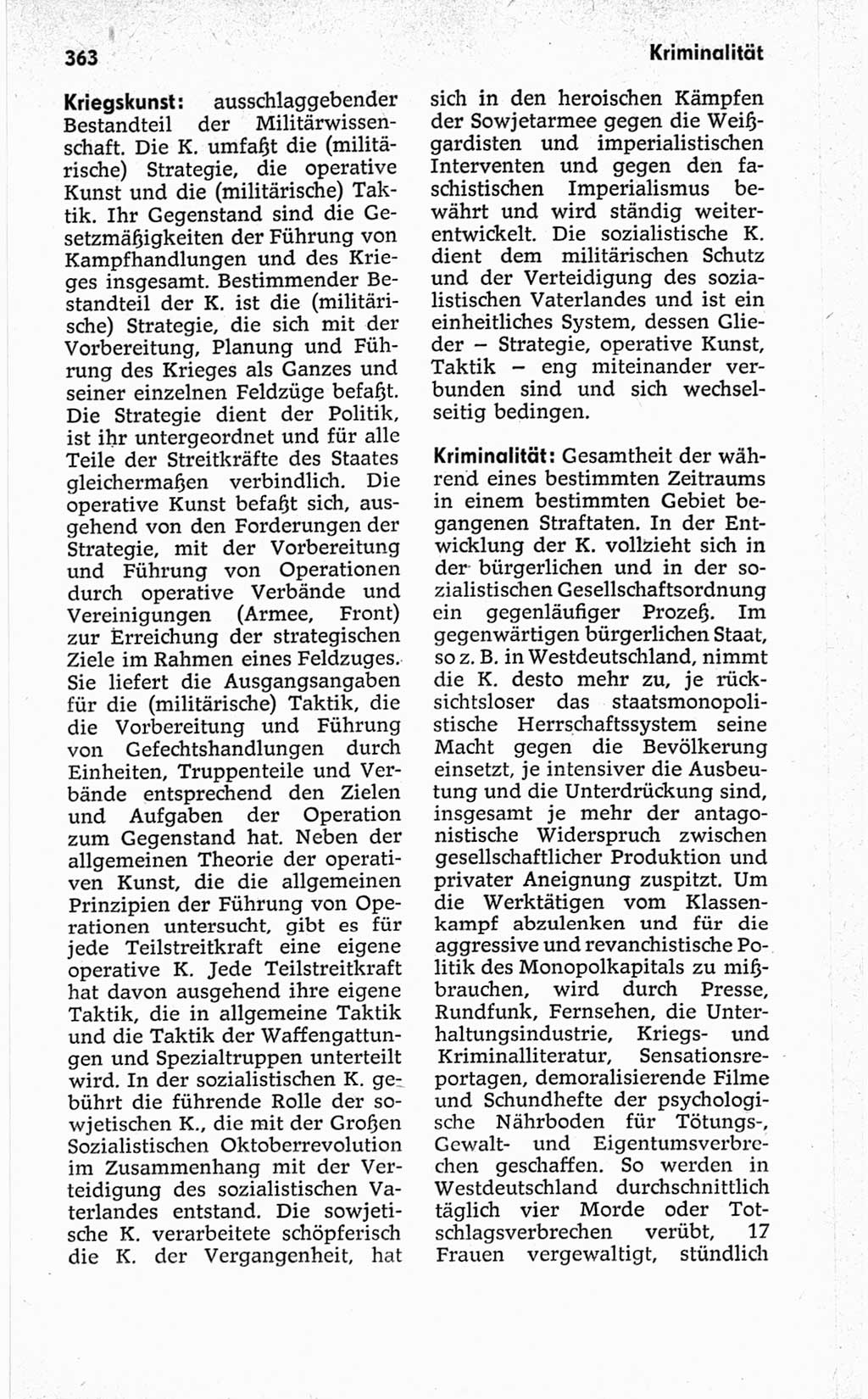 Kleines politisches Wörterbuch [Deutsche Demokratische Republik (DDR)] 1967, Seite 363 (Kl. pol. Wb. DDR 1967, S. 363)