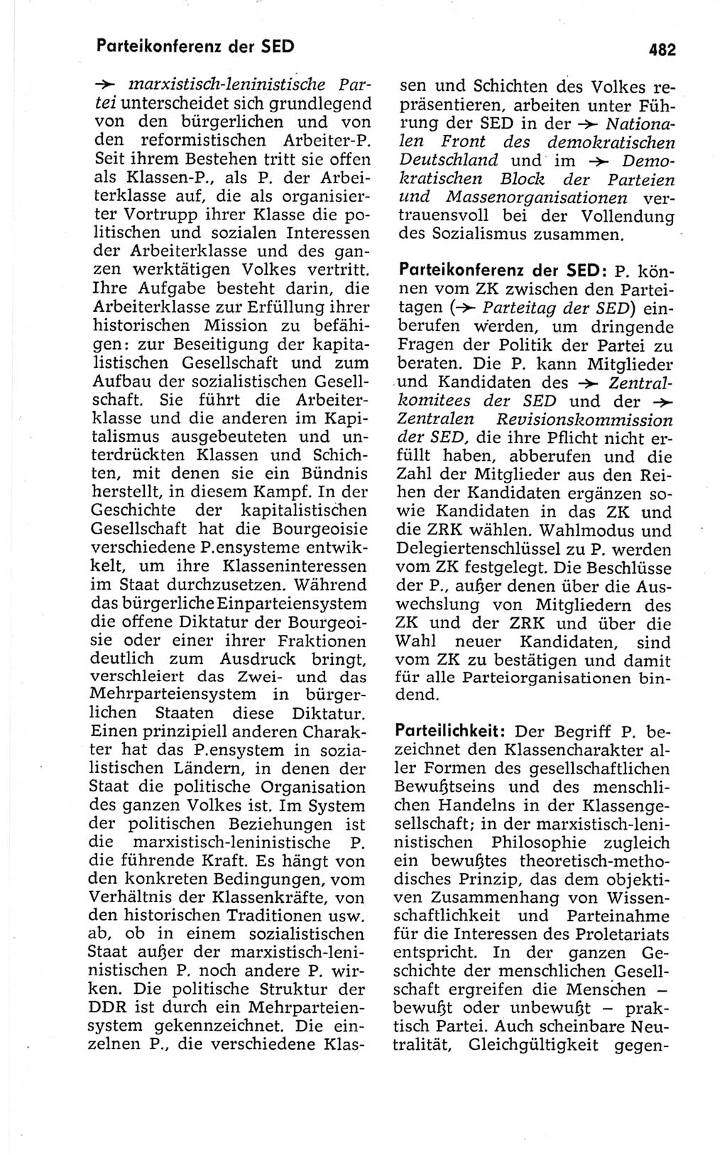 Kleines politisches Wörterbuch [Deutsche Demokratische Republik (DDR)] 1967, Seite 482 (Kl. pol. Wb. DDR 1967, S. 482)