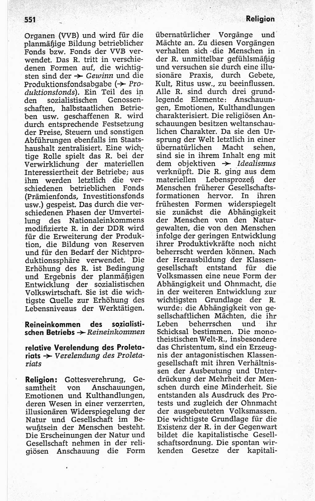 Kleines politisches Wörterbuch [Deutsche Demokratische Republik (DDR)] 1967, Seite 551 (Kl. pol. Wb. DDR 1967, S. 551)