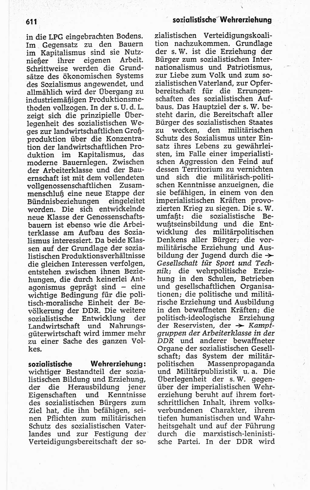 Kleines politisches Wörterbuch [Deutsche Demokratische Republik (DDR)] 1967, Seite 611 (Kl. pol. Wb. DDR 1967, S. 611)