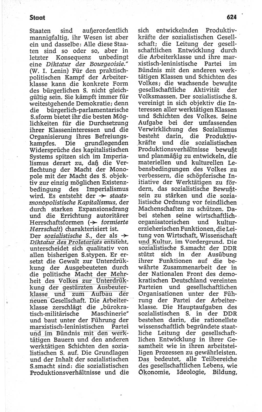 Kleines politisches Wörterbuch [Deutsche Demokratische Republik (DDR)] 1967, Seite 624 (Kl. pol. Wb. DDR 1967, S. 624)