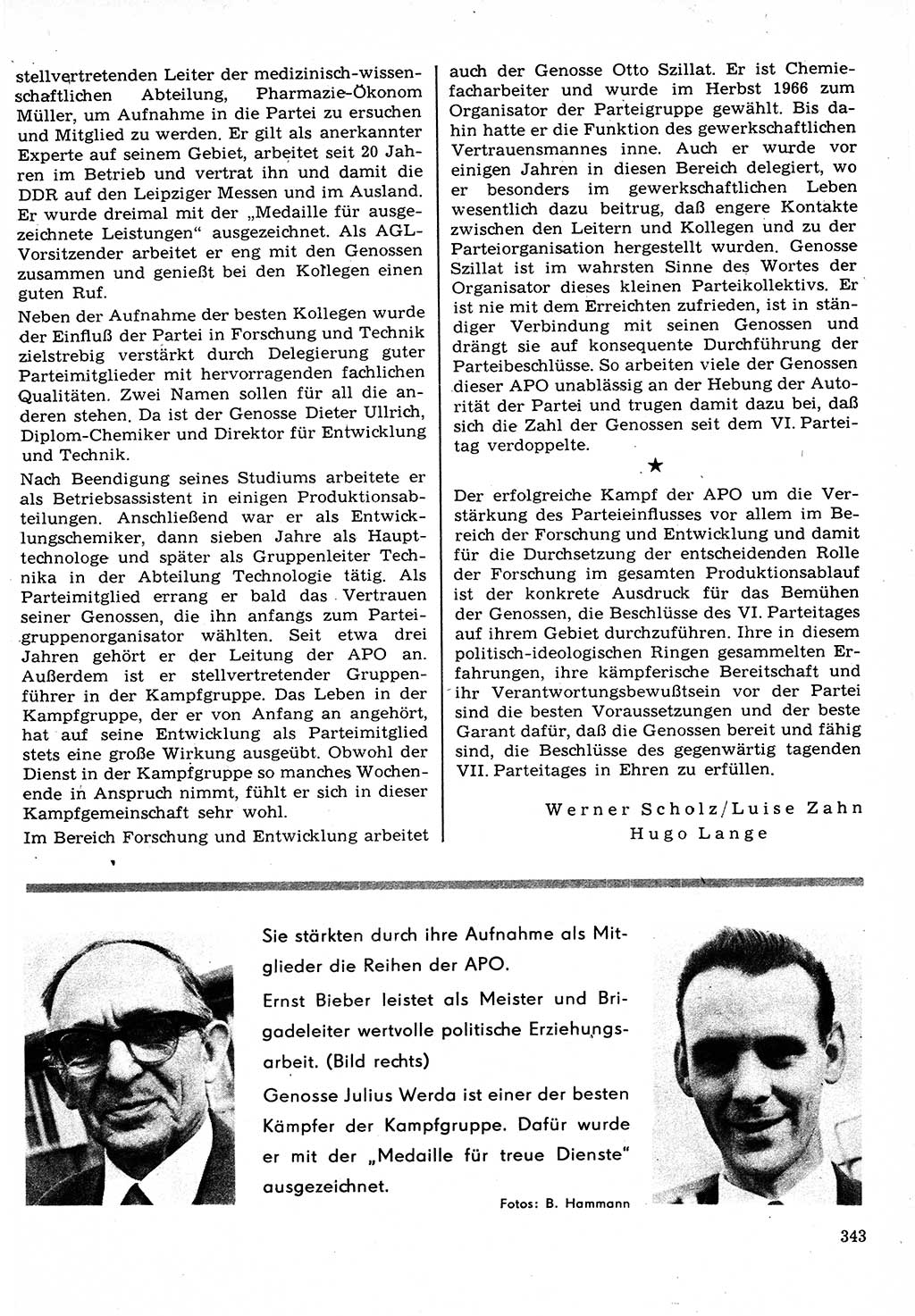 Neuer Weg (NW), Organ des Zentralkomitees (ZK) der SED (Sozialistische Einheitspartei Deutschlands) für Fragen des Parteilebens, 22. Jahrgang [Deutsche Demokratische Republik (DDR)] 1967, Seite 343 (NW ZK SED DDR 1967, S. 343)